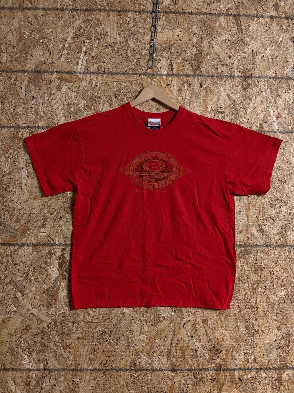 Chase Authentics Dale Earnhardt Jr #8 Budweiser NASCAR Racing T-Shirt Red
